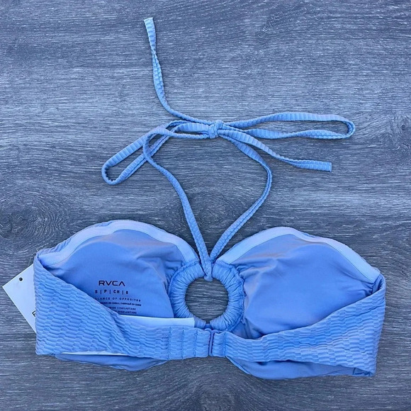 RVCA Daybreak Bandeau Bikini Top & Daybreak French Bikini Bottoms, iris - Picture 7 of 16